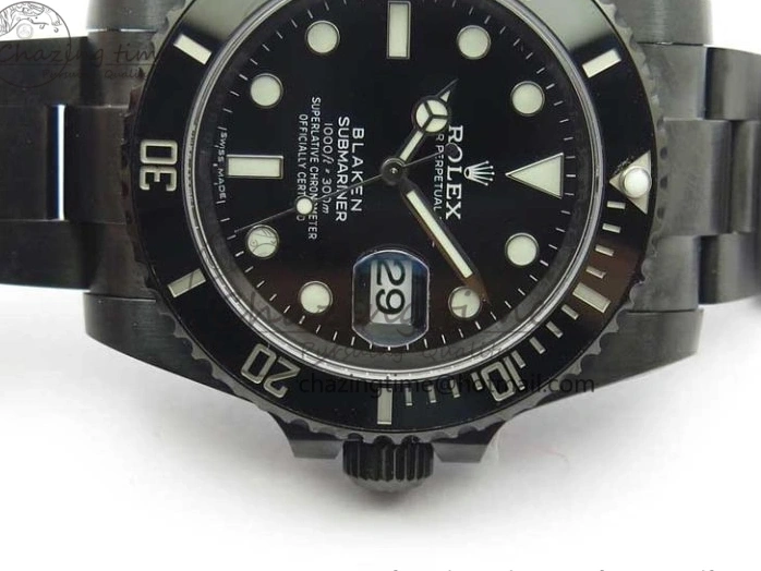 AAA Replica Watches Blaken Edition V6F WrinkleFree 1:1 Best Date W Submariner A 904L 2879 PVD 0121
